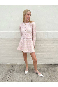Moon River - Tweed Button Up Knit Sweater
