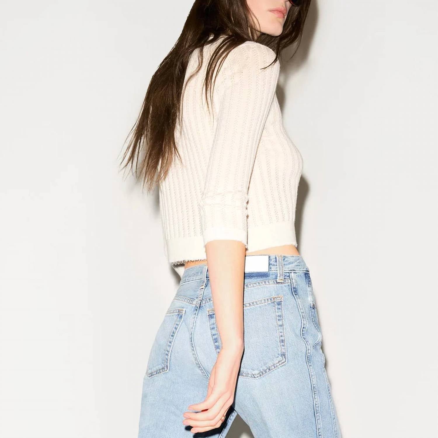 Re/Done - Veil Pointelle Cardigan