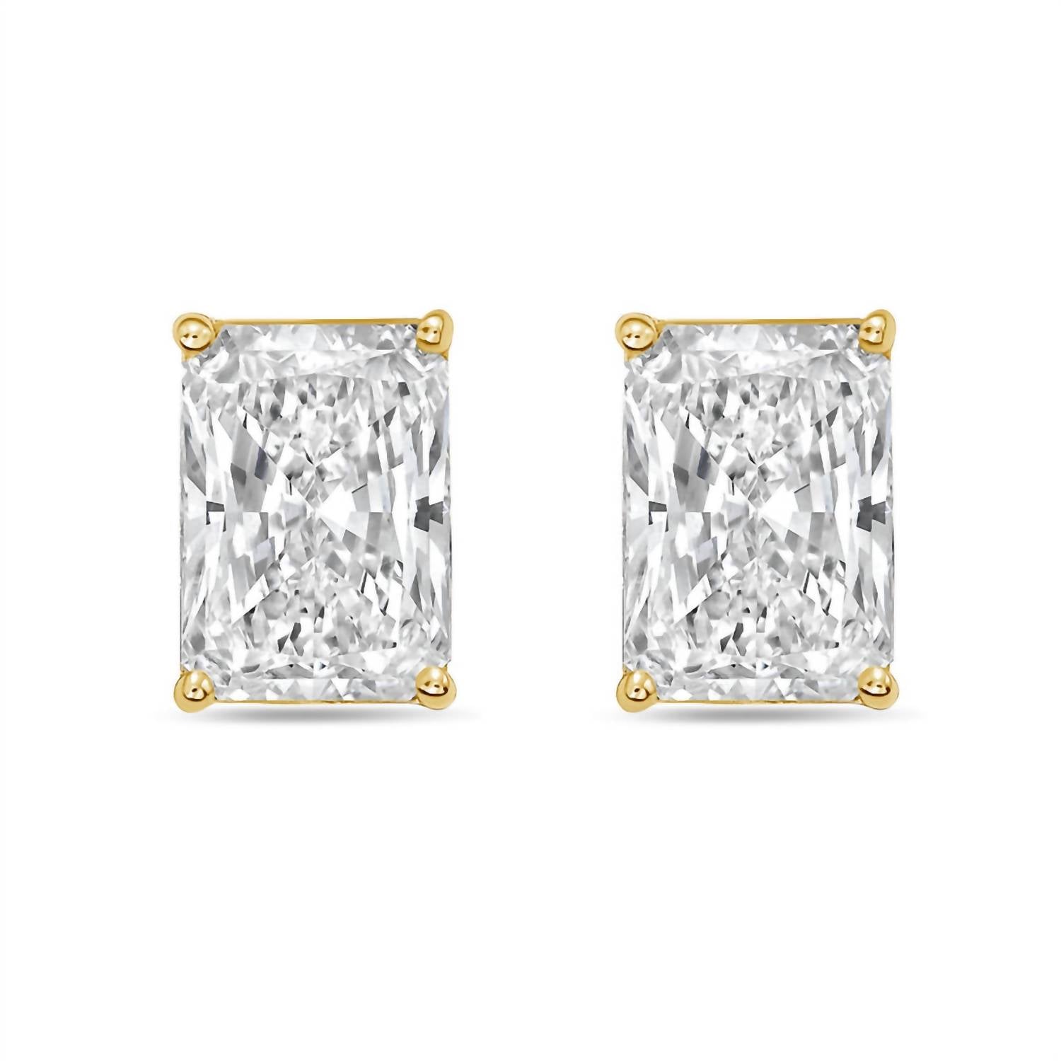 Diana M Jewels - Women's Radiant Lab-Grown Diamond Stud Earrings (15.00 TCW) - Grand