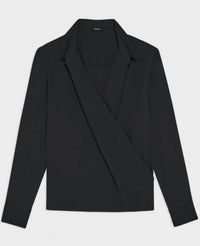 Theory - Long Sleeve Wrap Blouse