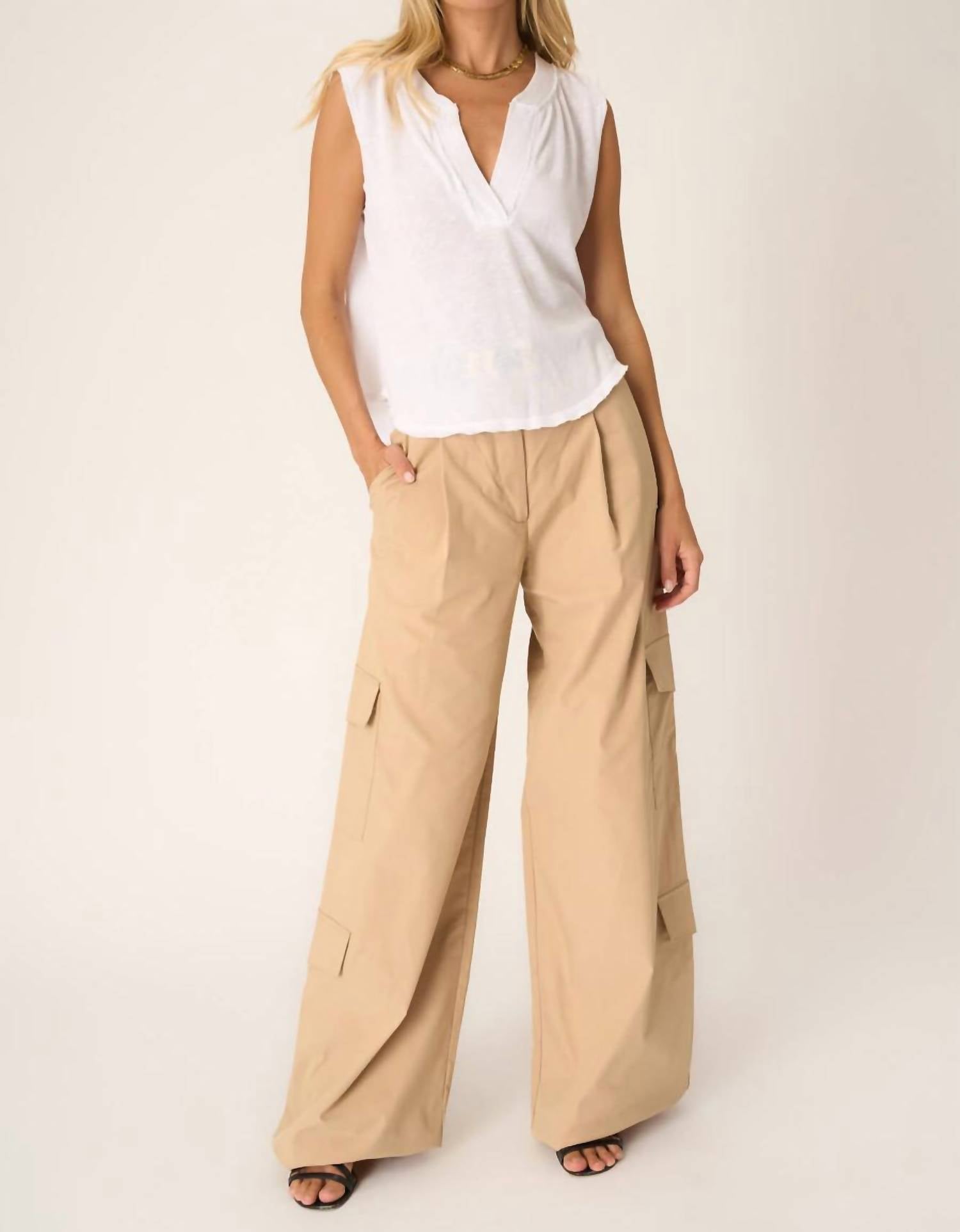 Project Social T - Number One Notch Neck Textured Tank Top