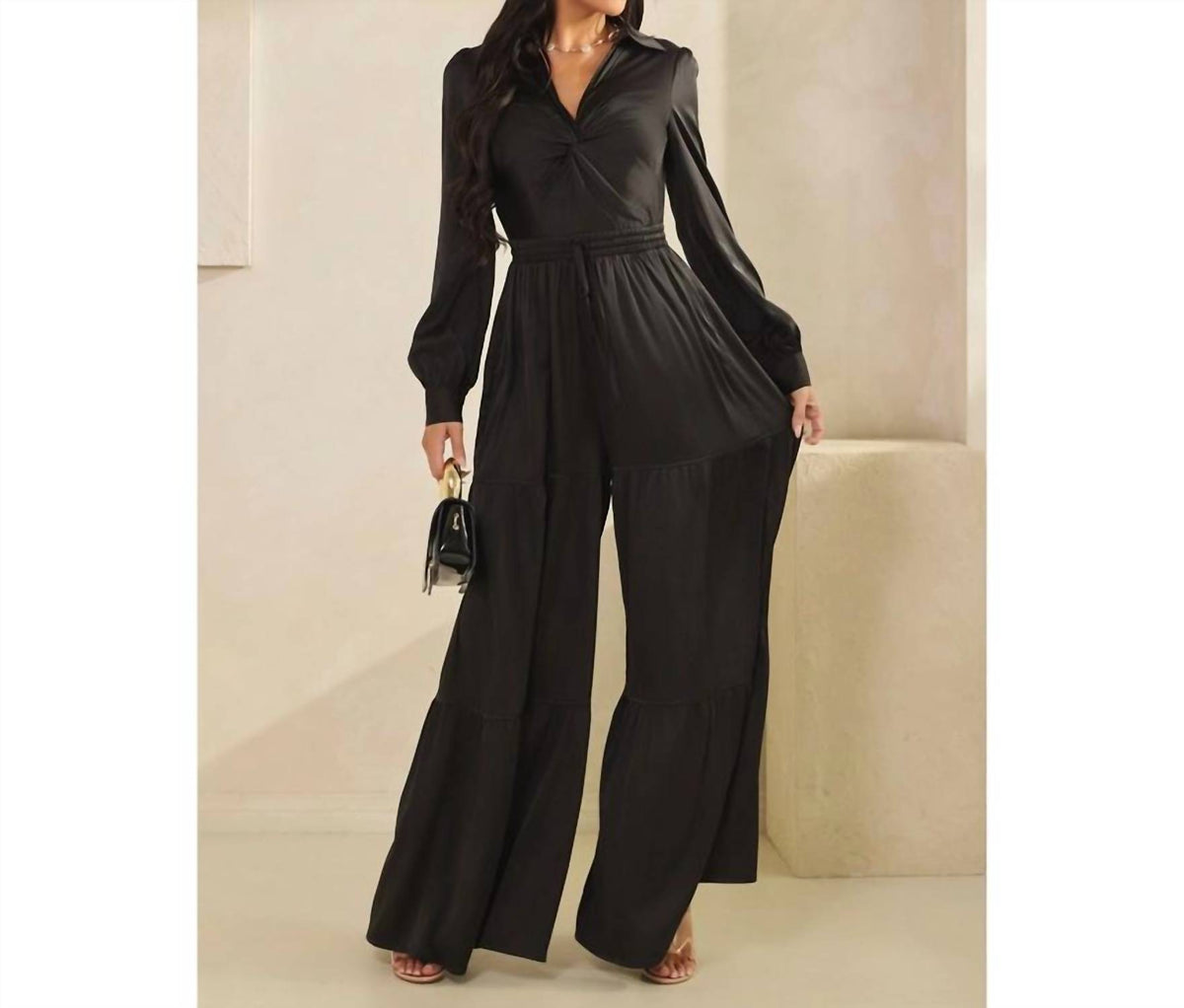 The Sang - Midnight Luxe Wide-Leg Jumpsuit