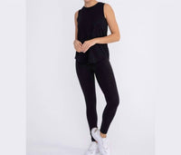 Mono B - Women's Striped Mesh Active Tank Top