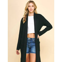 Pinch - Long Open Knitted Cardigan