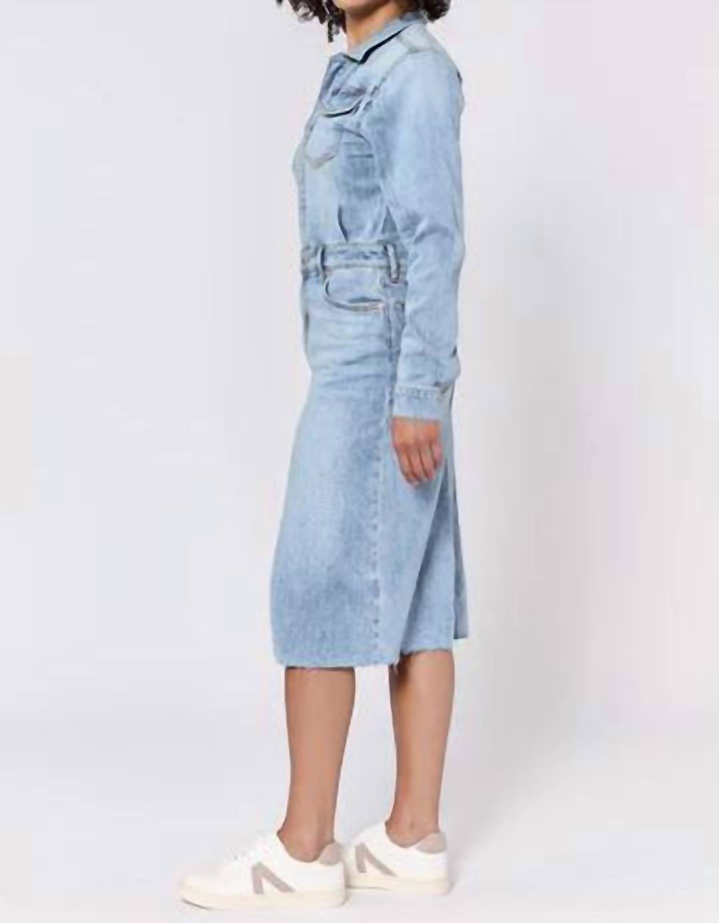 Dear John Denim - Renee Long Sleeve Fitted Denim Dress
