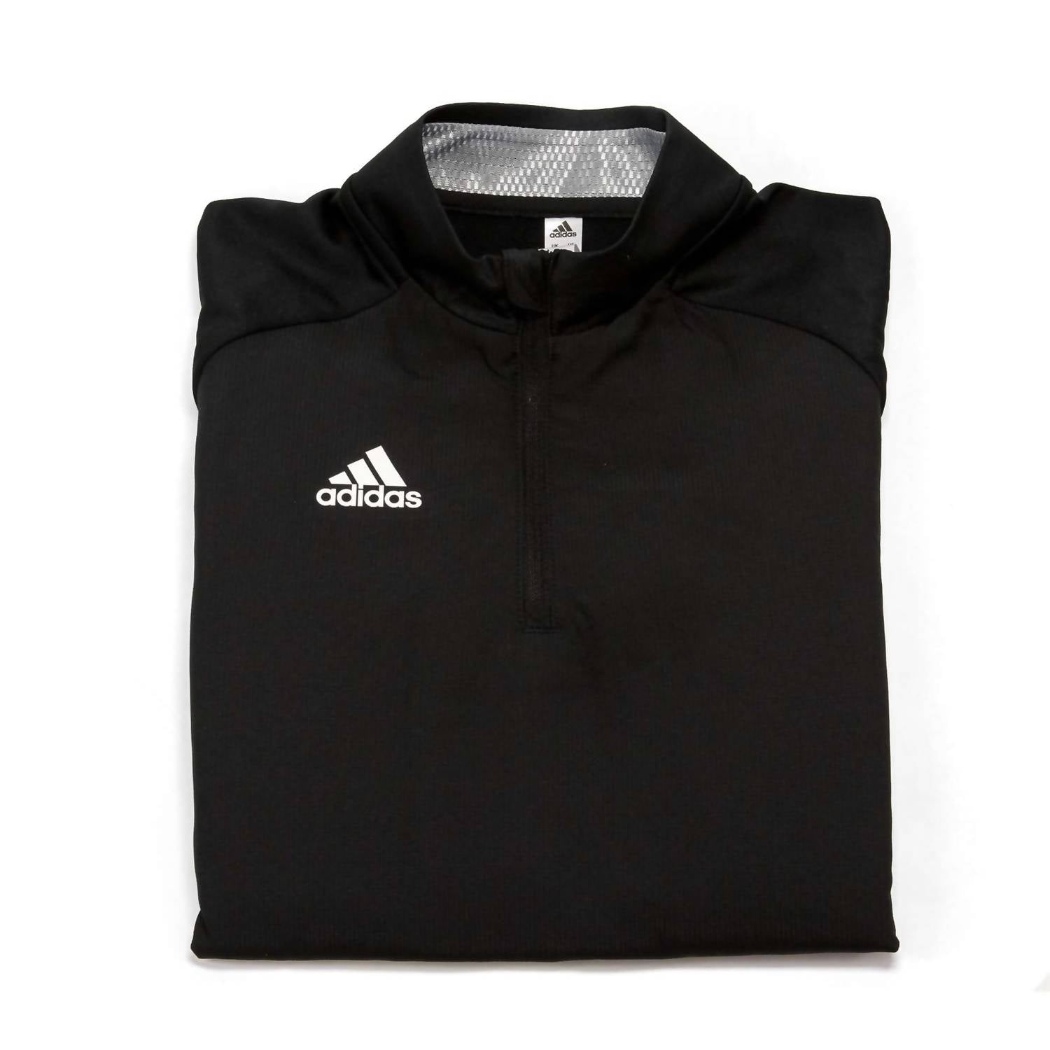 adidas Boy's Condivo 20 Long Sleeve Warm Top in black - kids' long sleeve top - detail view