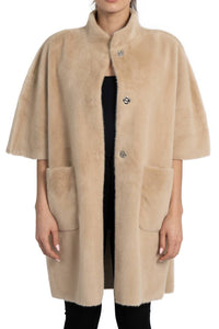 Love Token - Nia Faux Fur Cape Coat