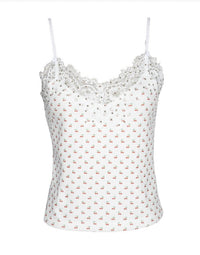 BOYS LIE Women's Know How To Pick Em' Lace Tank Top in white - women's tank top