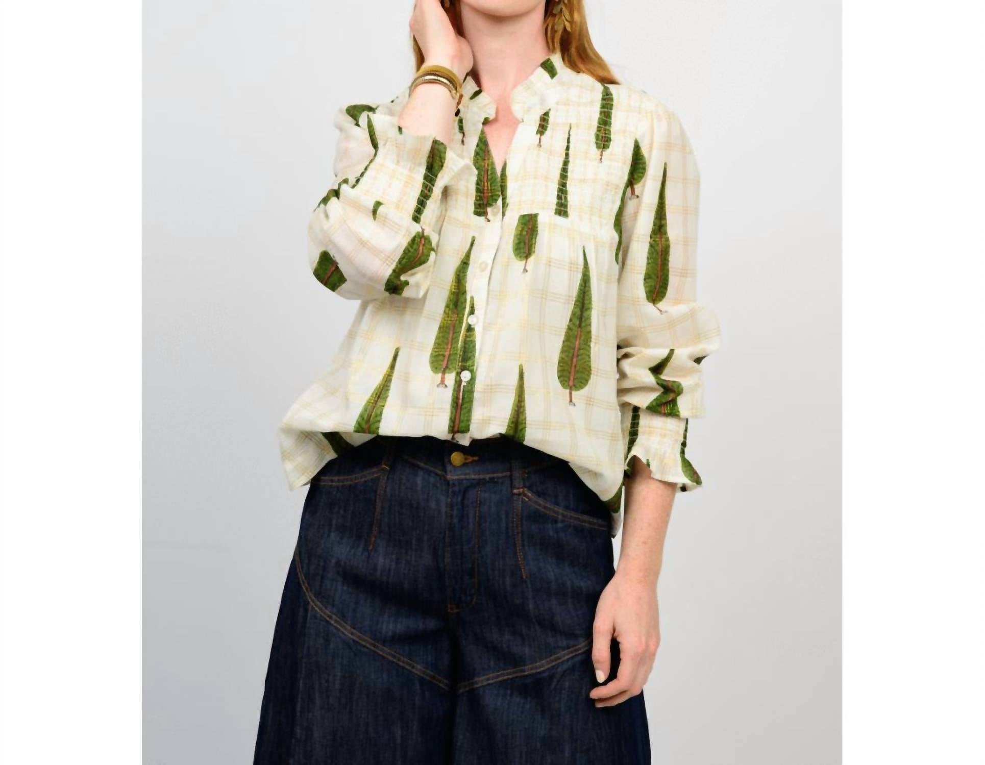 Ivy Jane - Metallic Plaid Tree Top
