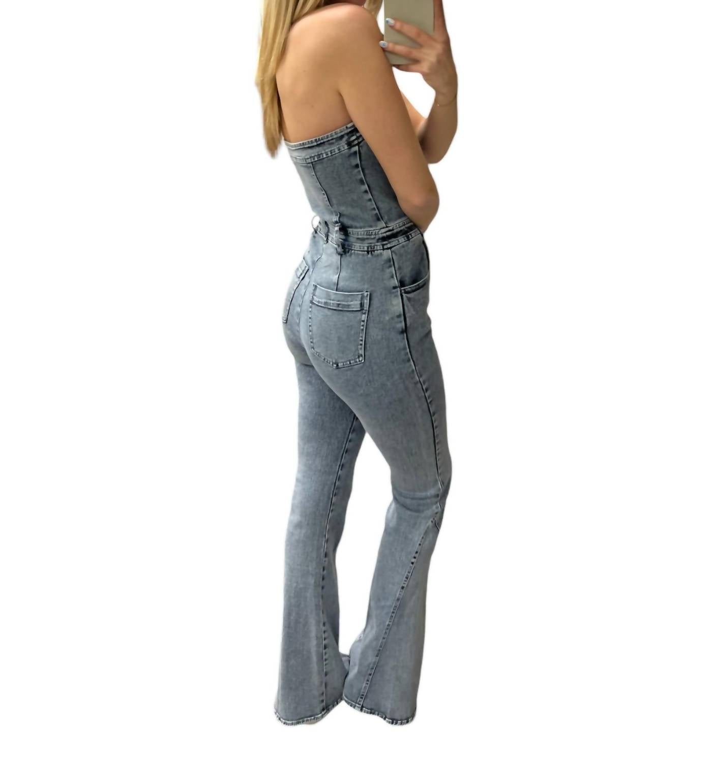 Blue Blush - DEBBIE TUBE JUMPSUIT