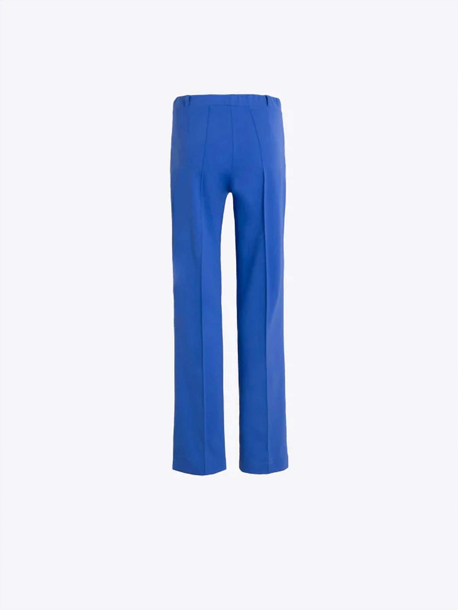 Vilagallo Women's Straight Trousers in blue - women's pants - detail view