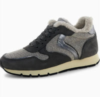 Voile Blanche Women's Julia Pump Shearling Trainers Shoes in gray - women's sneaker - detail view