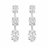 Diana M Jewels - Women's Oval Lab-Grown Diamond Stud Earrings (13.00 Ct TCW) - Signature