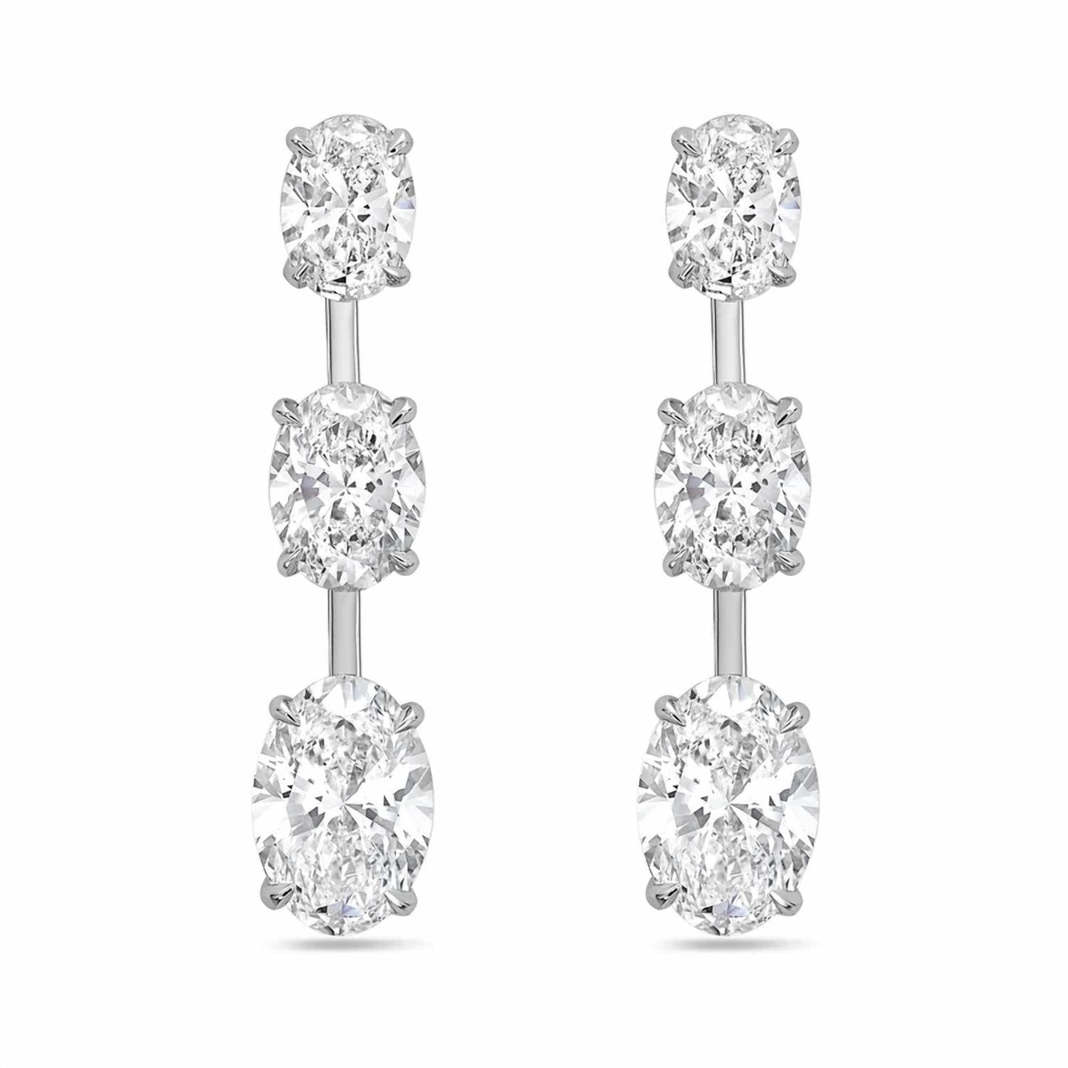 Diana M Jewels - Women's Oval Lab-Grown Diamond Stud Earrings (13.00 Ct TCW) - Signature
