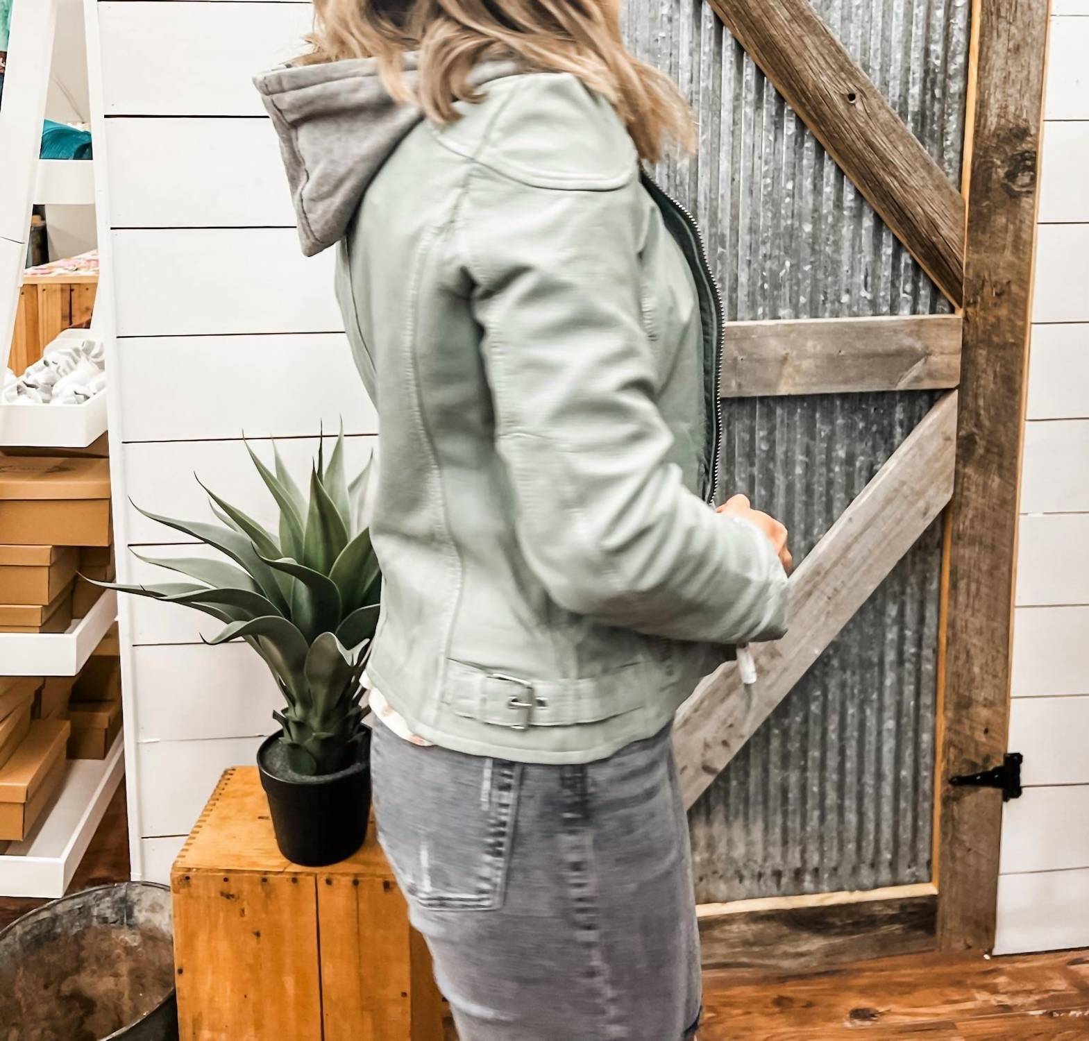 Mauritius - Finja Hooded Lamb Skin Jacket