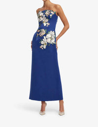 Leo Lin - Ava Applique Floral Bustier Maxi Dress