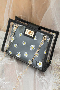 Accity - Women's Daisy Floral Transparent Mini Crossbody Bag