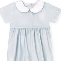 Lullaby Set Girls Rover Romper in bellevue blue bitty dot - kids' item - detail view