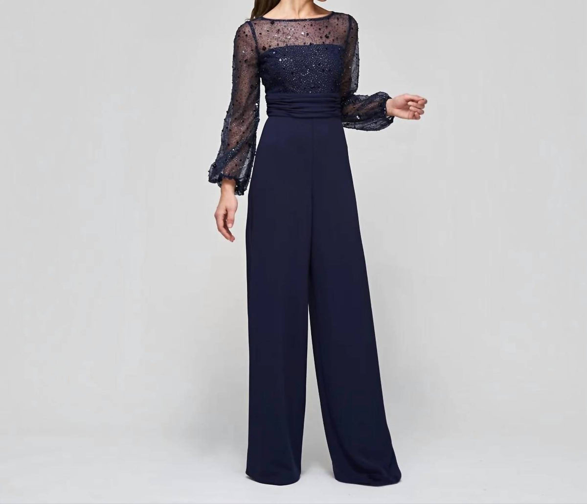 Js Collections - Women's Raelynn Beaded Wide Leg Jumpsuit