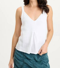 Xcvi - Hedley Gauze Jersey Box Pleat Tank