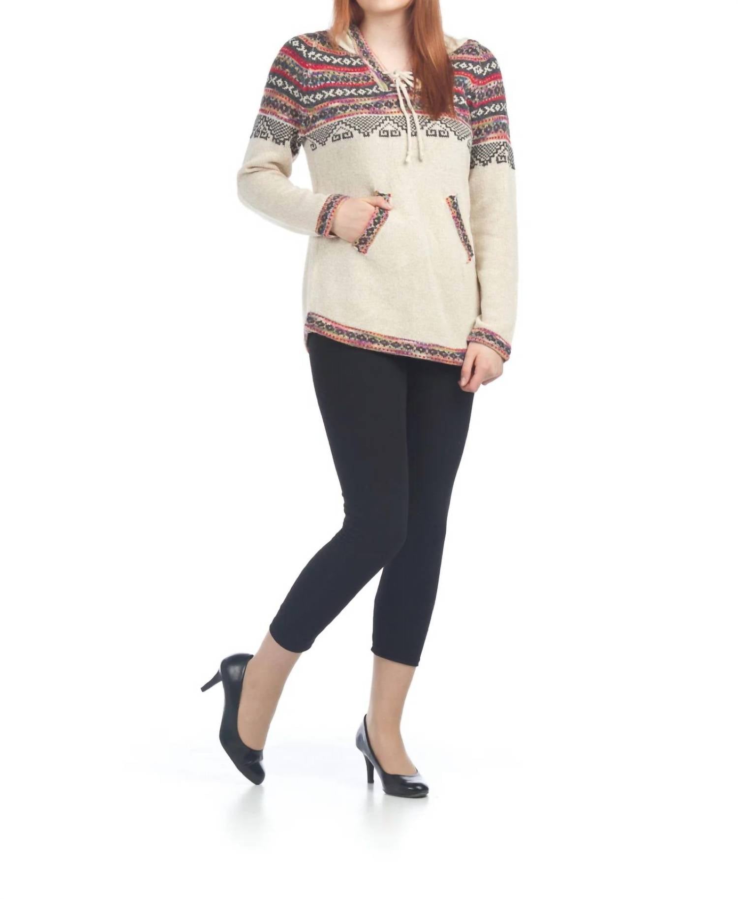 Papillon - Fairisle Print Hooded Pullover