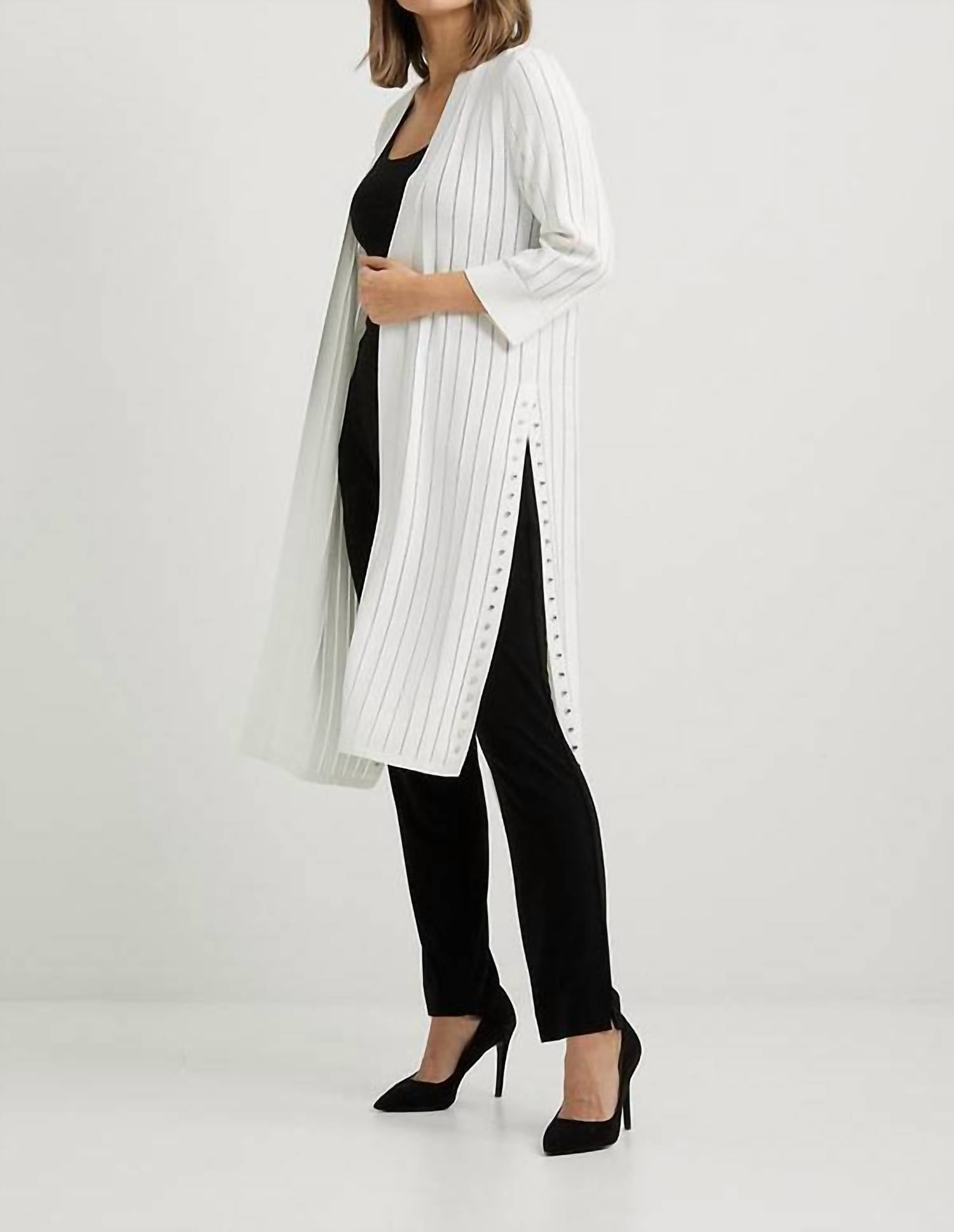 Joseph Ribkoff Vania Long Cover-up in vanilla - women's swimwear - alternate view