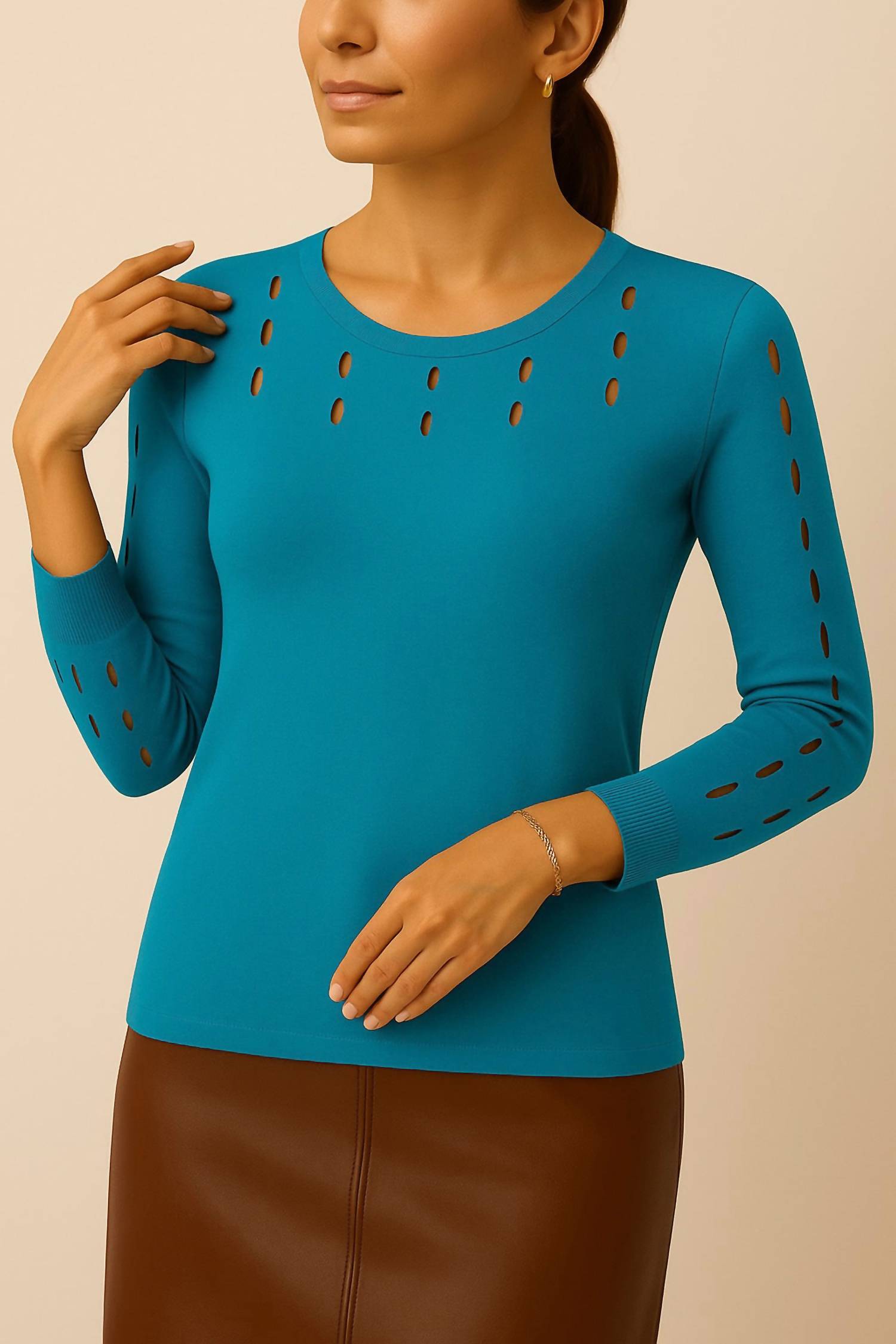 J'Envie/Eli - Caserta Cut-out Top