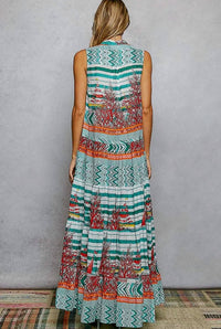 Pol - V Neck Sleeveless Long Dress