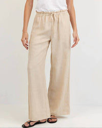 Bella Dahl - Ruffle Waist Wide Leg Pant