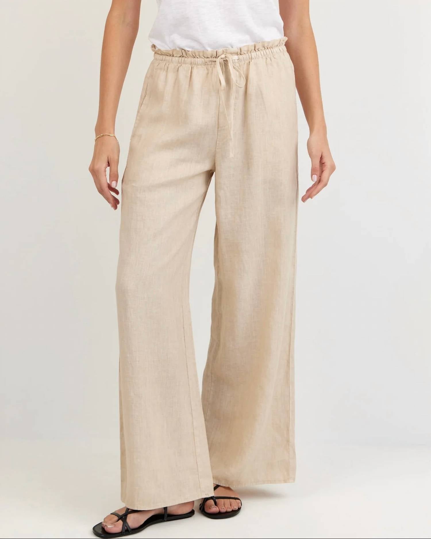 Bella Dahl - Ruffle Waist Wide Leg Pant