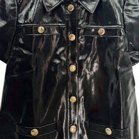J.Crew - Gamine Shirtdress In Faux Patent Leather