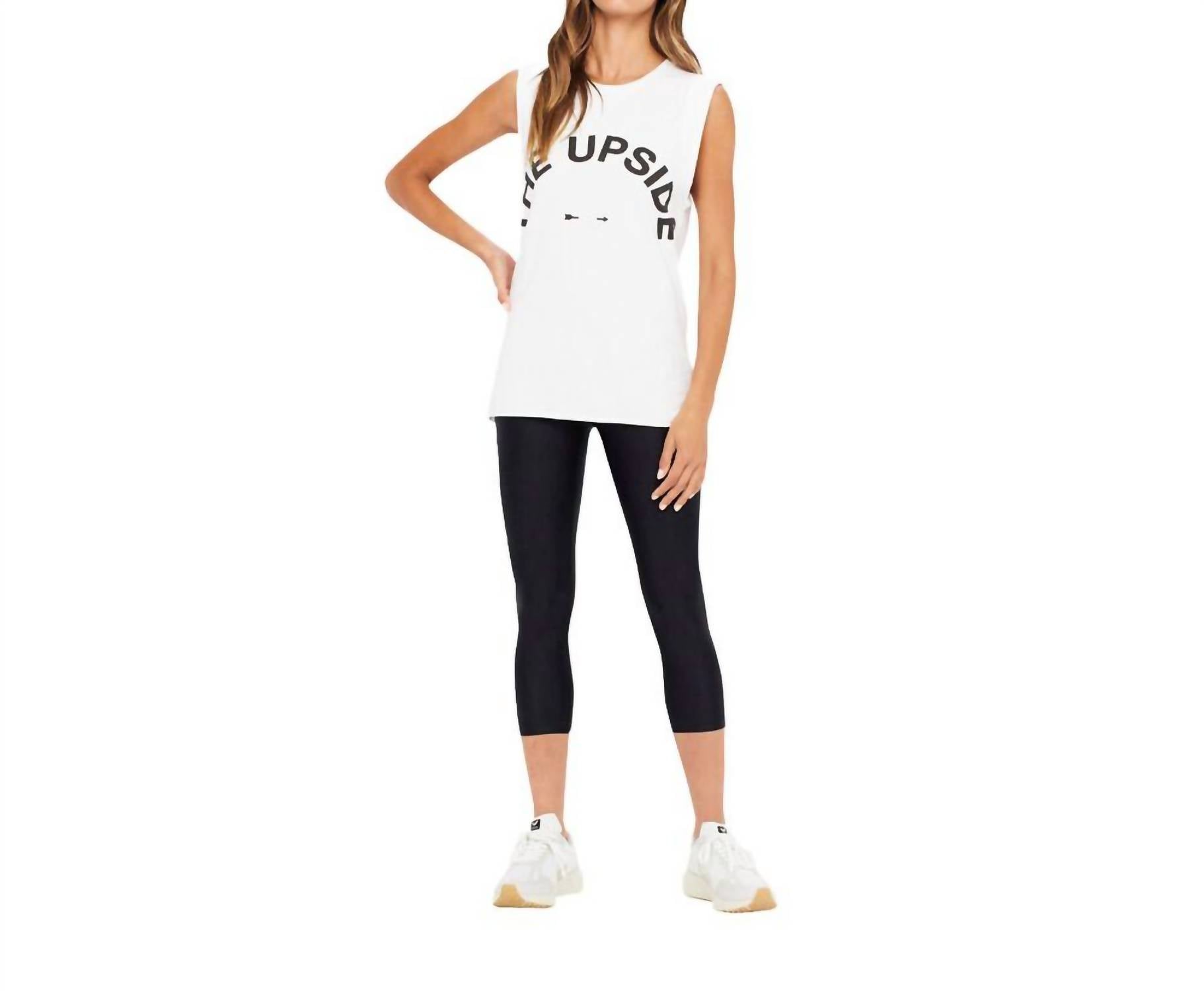 The Upside - Cropped Muscle Tank Logo