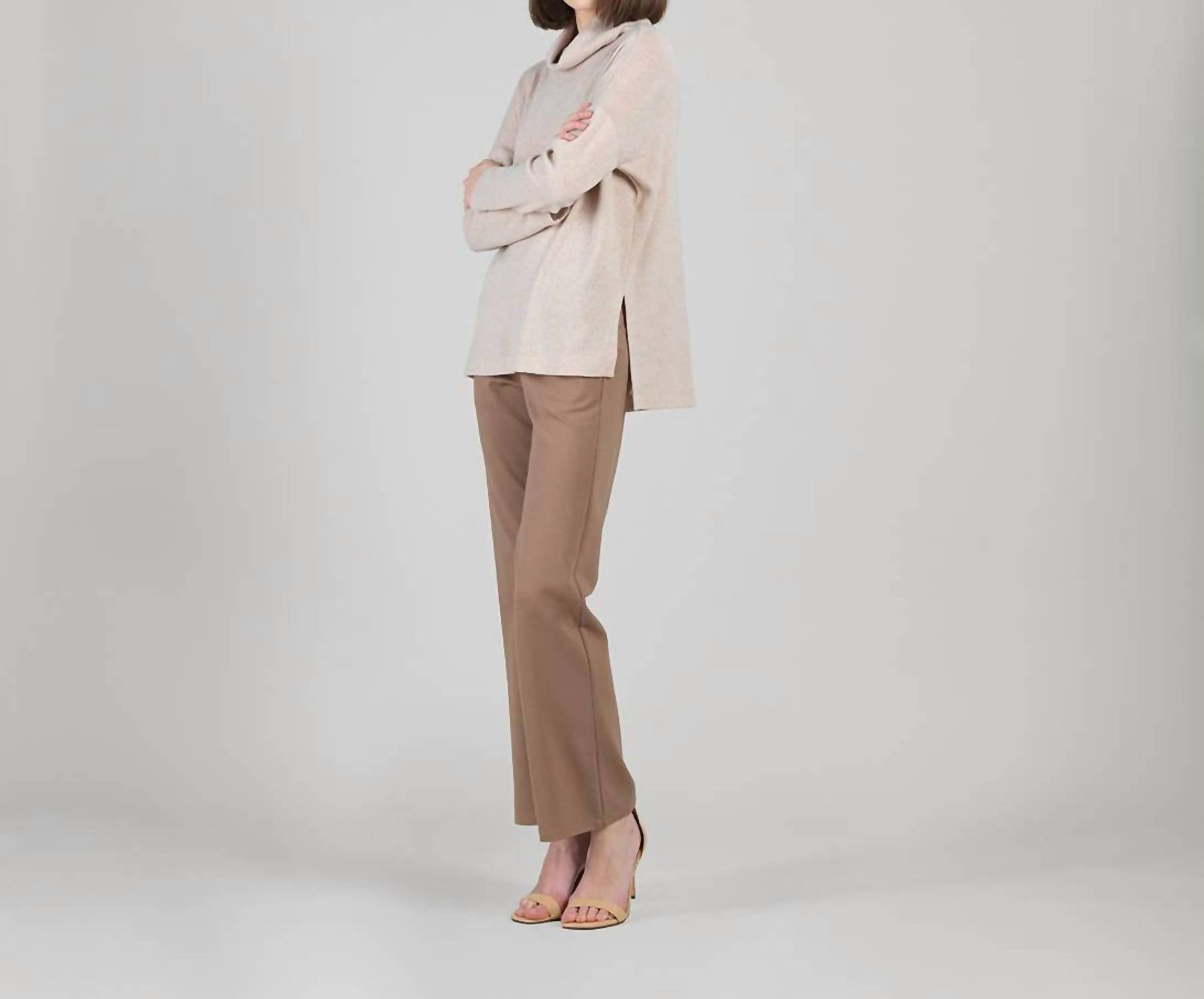 Clara Sunwoo - Faux Cashmere Turtleneck Tunic Sweater