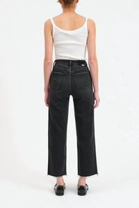 DAZE Pleaser High Rise Wide Ankle Jeans in twilight - women's jeans - detail view