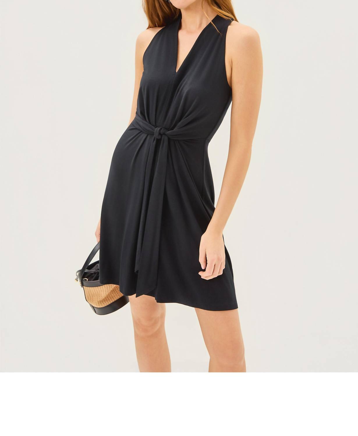 Lilly Pulitzer Wisteria Mini Dress in noir - women's dress - detail view