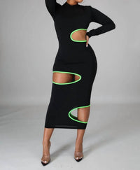 Good Time Usa - Take A Peek Cut Out Midi Dress
