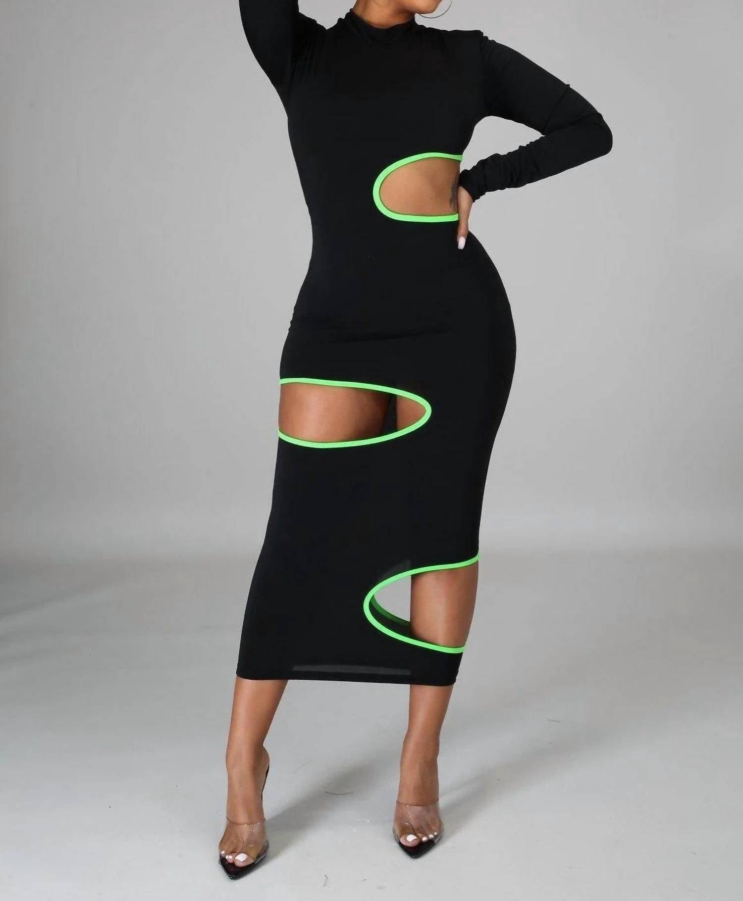 Good Time Usa - Take A Peek Cut Out Midi Dress