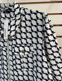 Boho Chic - Women’s Printed Utility-style Shirt Jacket