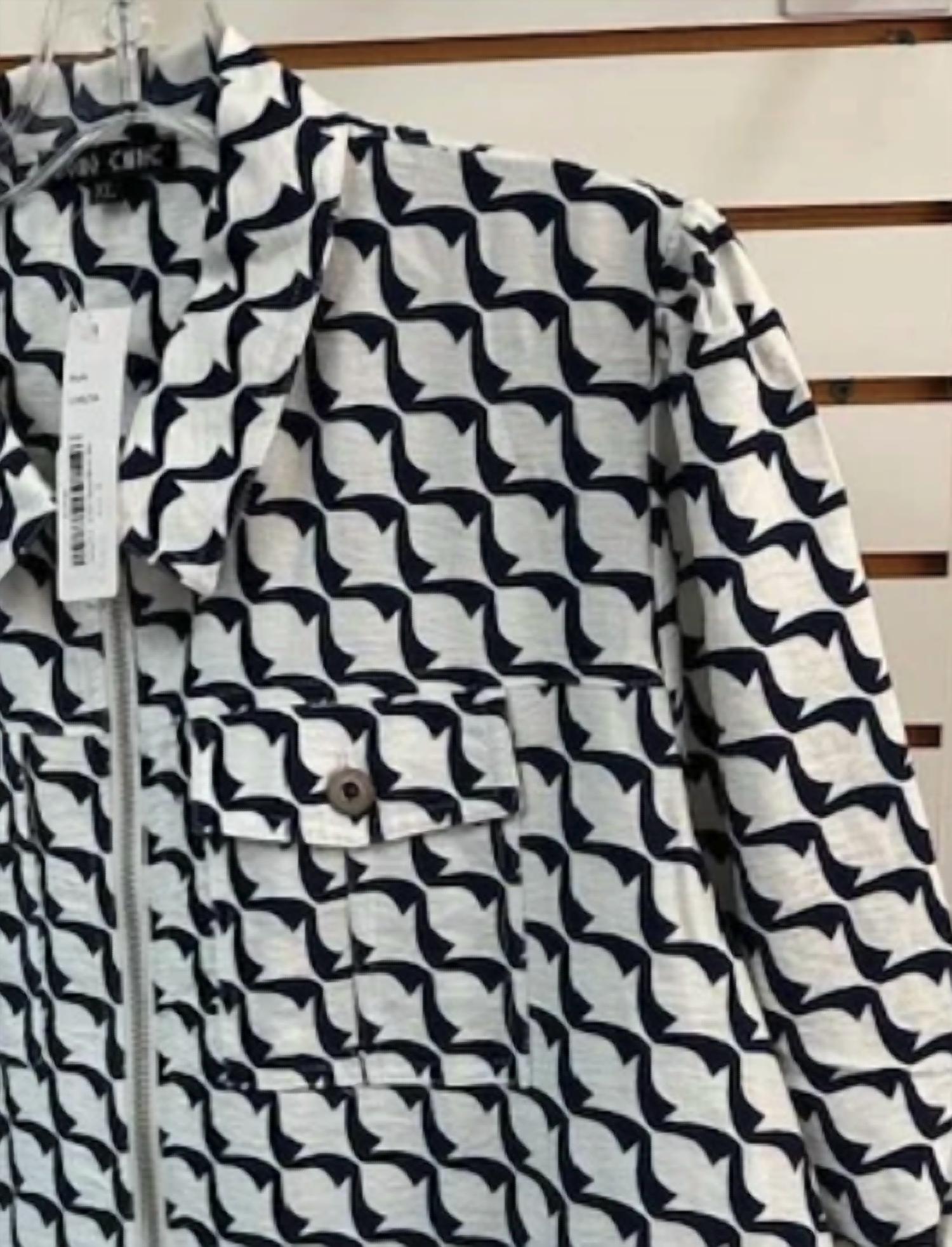 Boho Chic - Women’s Printed Utility-style Shirt Jacket