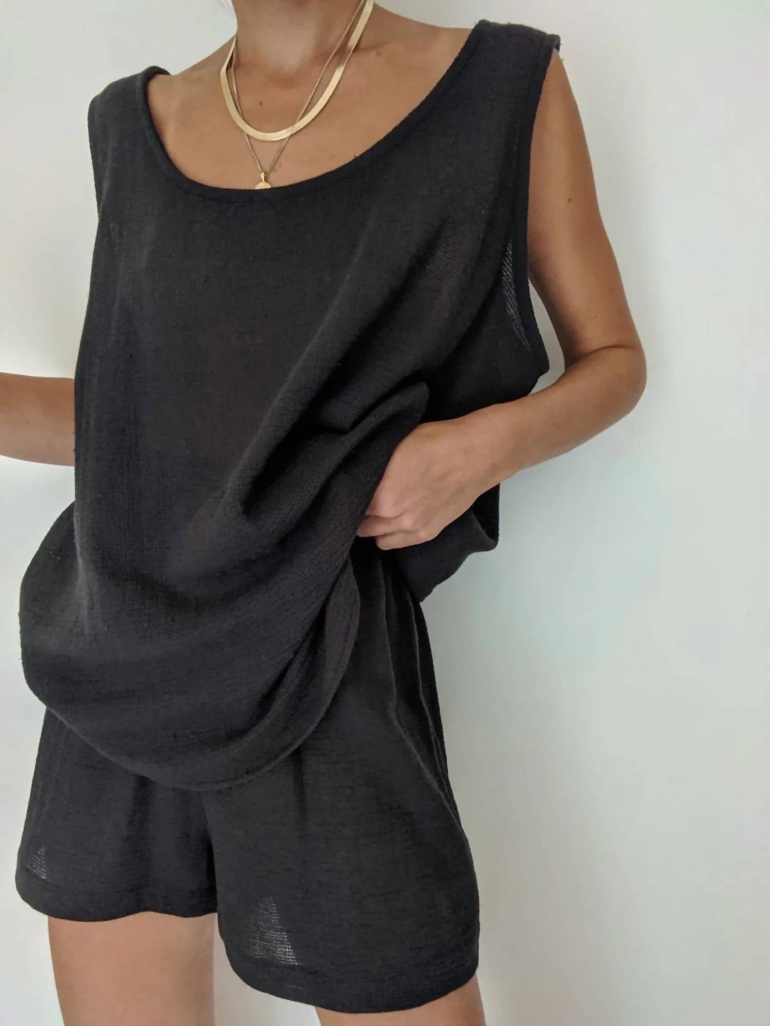 Na Nin - Women's Marni Waffled Cotton Tank Top
