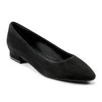 ROCKPORT Women's Tessa Pointy Toe Dress Shoes in black suede - women's flats