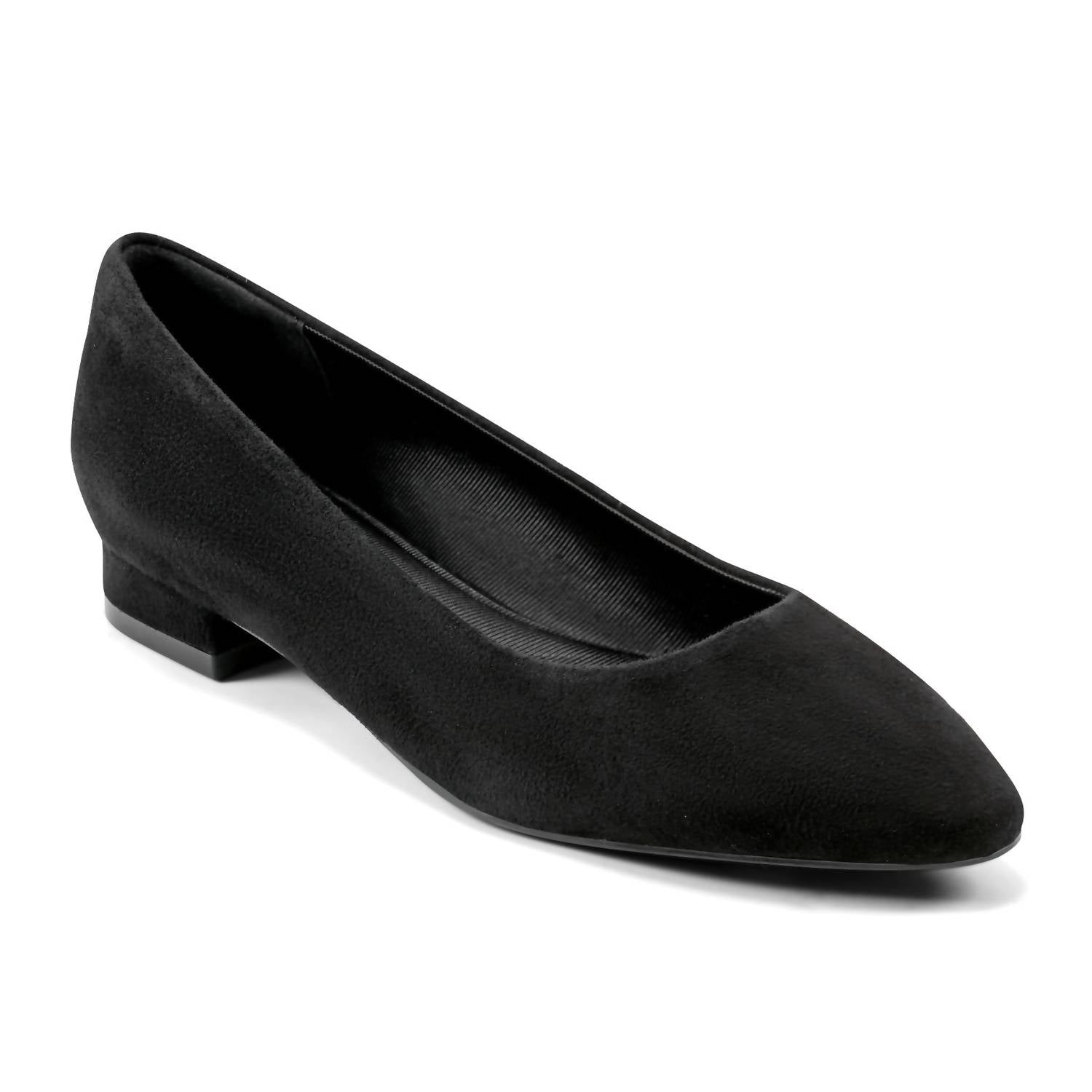 ROCKPORT Women's Tessa Pointy Toe Dress Shoes in black suede - women's flats