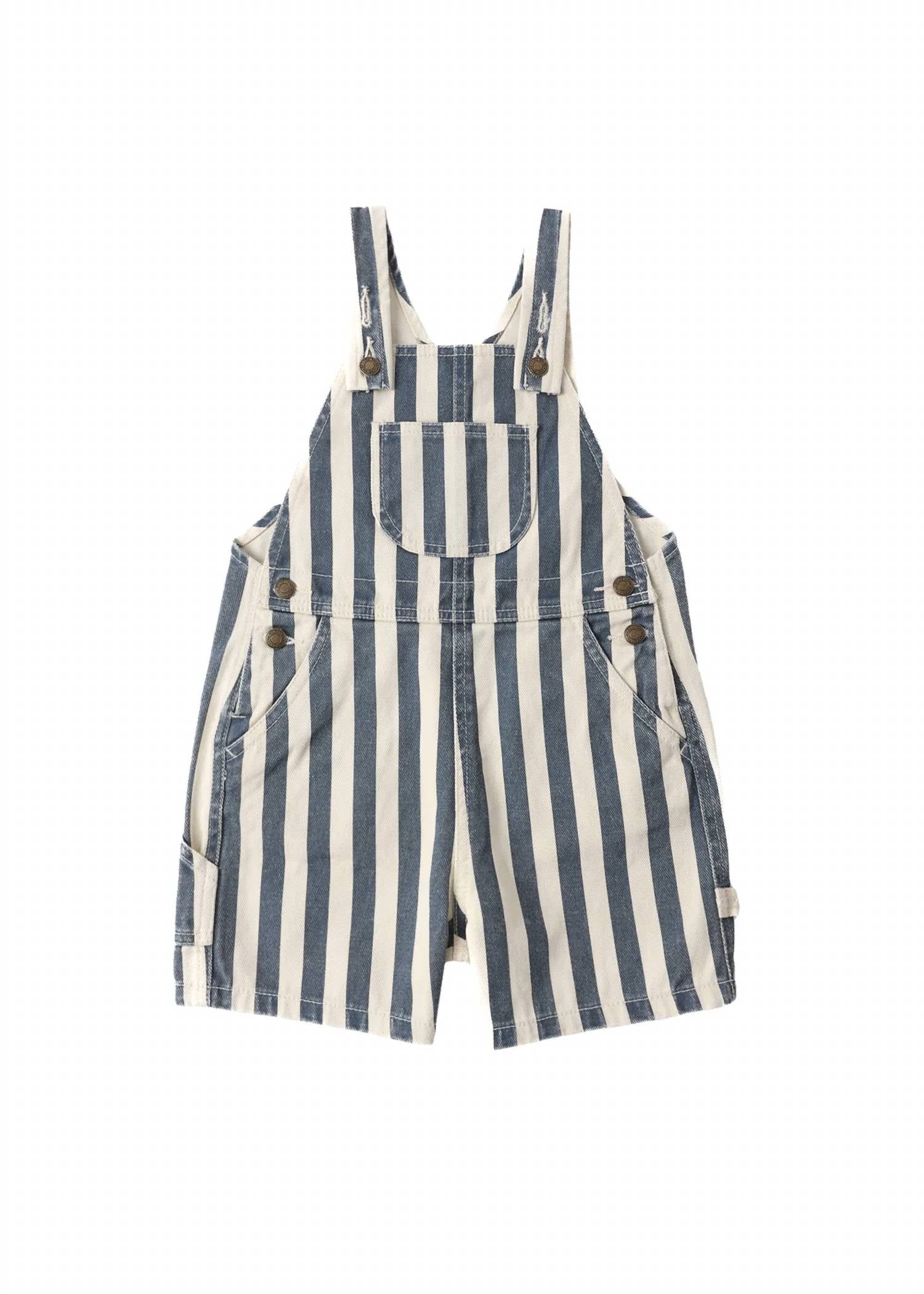 Rylee + Cru - Kid's Denim Stripe Shortalls