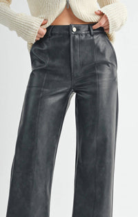 Sage The Label - Rebel Seamed Vegan Leather Pants