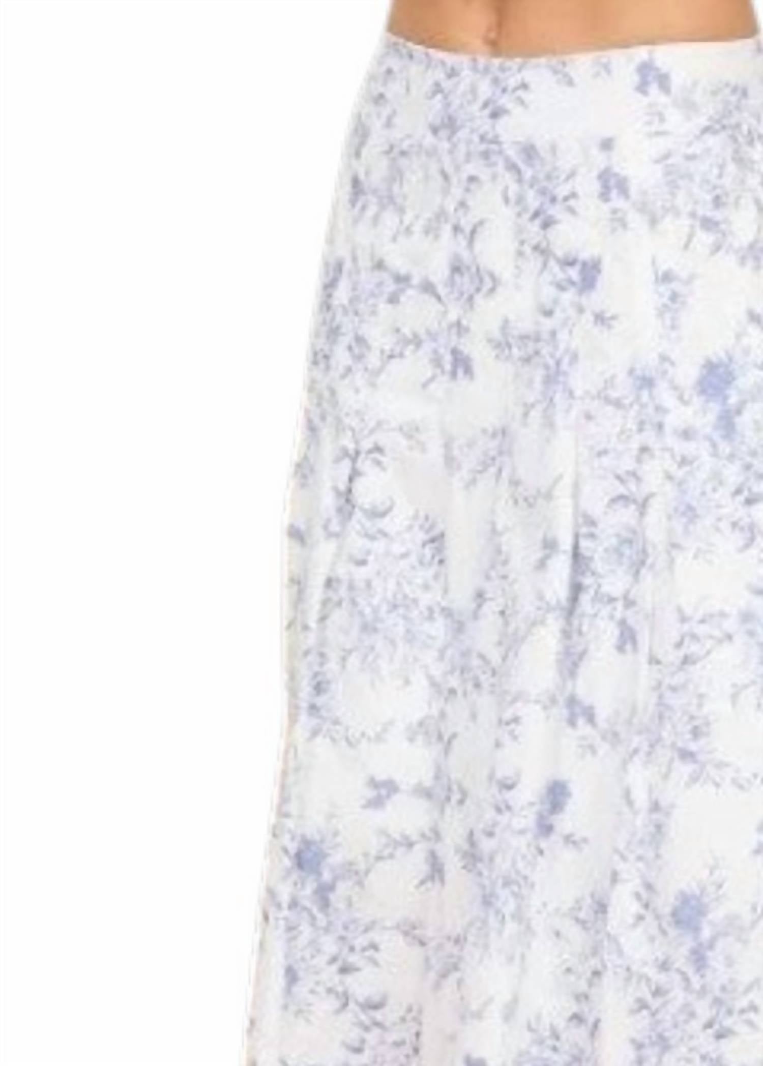 Blu Pepper - Floral Pleated Midi Skirt