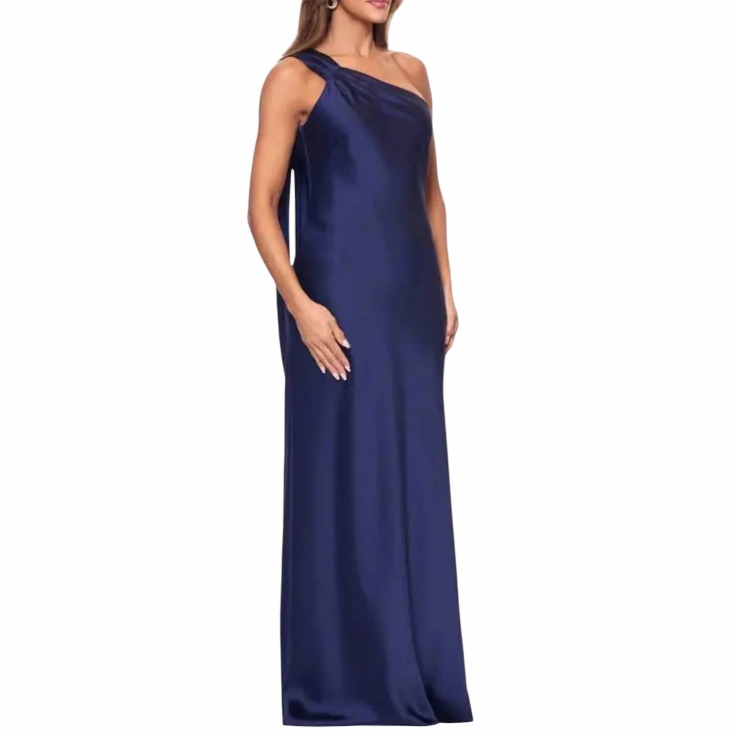 Xscape - Evenings One-shoulder Satin Gown