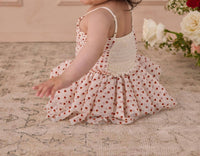 NORALEE Girl's Witley Tutu Dress in red hearts - kids' dress - detail view
