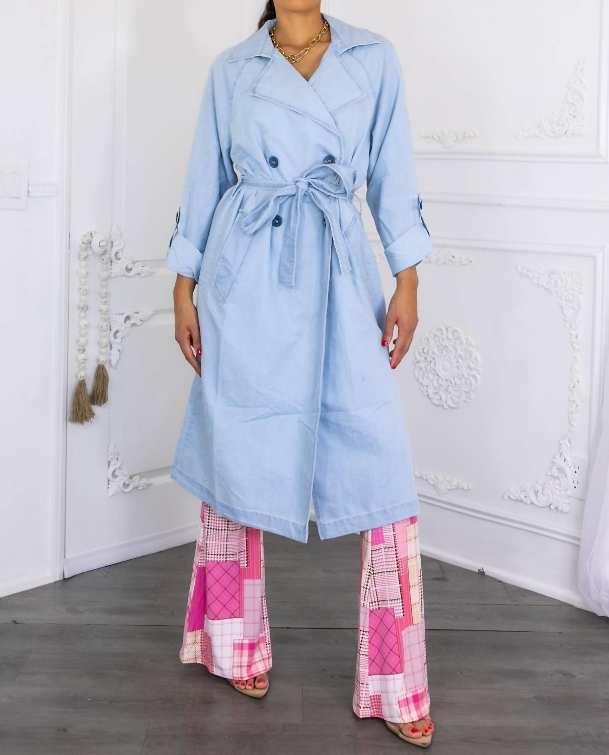 Surelymine - Denim Fashion Lightweight Coat