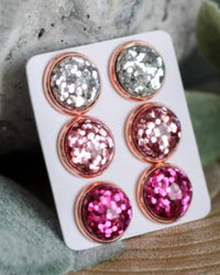 Urban Gemms - Women's Glitteratzzi Stud Earring Set