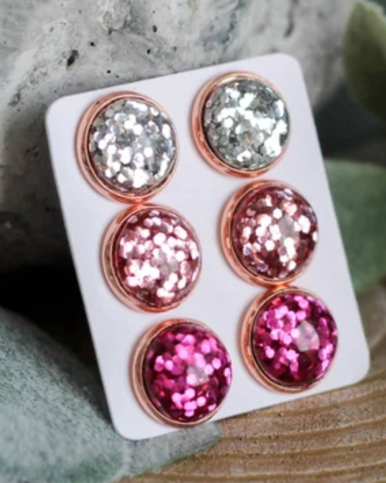 Urban Gemms - Women's Glitteratzzi Stud Earring Set